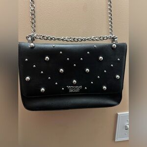 Black leather purse